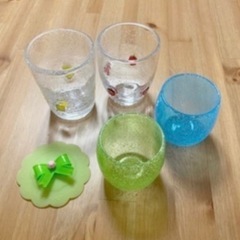 【終了】琉球グラスとフルーツグラス 蓋　５つ