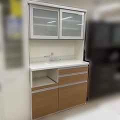 J1408 美品 パモウナ 食器棚 キッチンボード キッチン収納  クリーニング済み