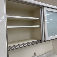 J1408 美品 パモウナ 食器棚 キッチンボード キッチン収納  クリーニング済み