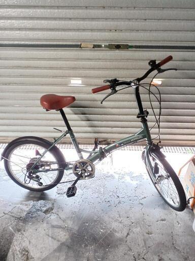 自転車中古折り畳み MYPALLAS 外装6段変速 ライト付き タイヤ20インチ