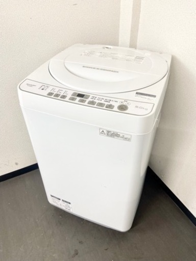 激安‼️穴無し洗濯槽 17年製 6キロ SHARP洗濯機ES-G60TC-W
