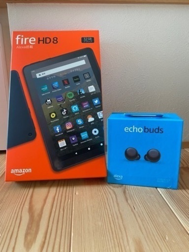 Amazon fire HD 8 32GB & echo buds第二世代