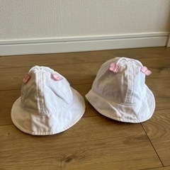 エリカランド ベビー帽子 44㎝ 双子セット