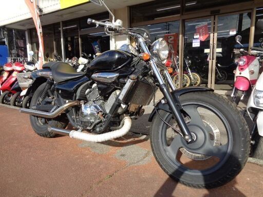 NO.4375　エリミネーター２５０Ｖ　水冷４サイクルＶツイン２５０ｃｃエンジン　スラッシュカットマフラー　ブラック　☆彡