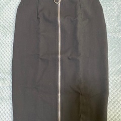 ブラック ジップアップスカート XLサイズ