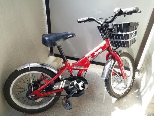 幼児用　自転車　JEEPブランド　16型　赤　中古