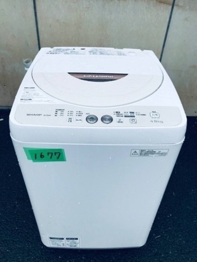 1677番 SHARP✨電気洗濯機✨ES-GE45P-C‼️