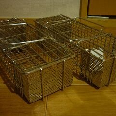 寸胴型 箸・スプーン 消毒籠 18-8ステンレス 日本製 未使用...