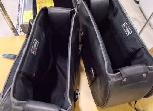 K+DIVISION バイク用 サイドバック 2個セット 黒 レザー サドルバック