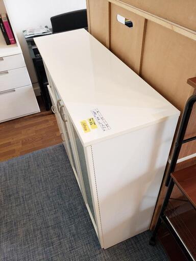ニトリ キッチンボード（ホワイト）幅119.5cm×高さ115.5cm [クリーニング済・配送可] 管理番号81707