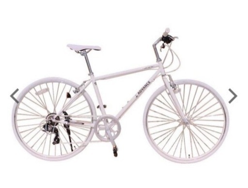 自転車　クロスバイク(ホワイト)