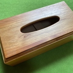 国産手作り木工品　クルミの木　木製ティッシュケース