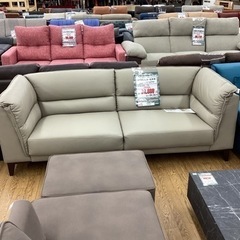 KG-75【新入荷　アウトレット】ユーロコンフォート　ステラ　総本革　3シーターソファ　グレー