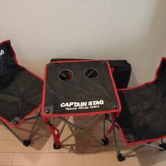 キャンプチェア＆テーブルセット(椅子3脚+テーブル)　Capta...