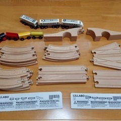 IKEA 木製レールと電車、BRIOの新幹線 セット