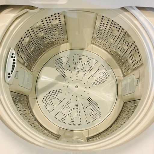 【中古】日立　洗濯機　8kg　BW-V80B(W)　おまけ付き　縦型　部屋干し乾燥　自動おそうじ