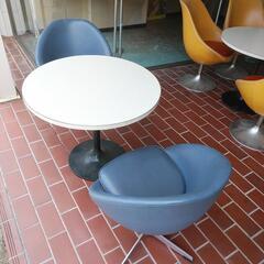 【お値下げ】昭和レトロな丸テーブルと椅子のセット