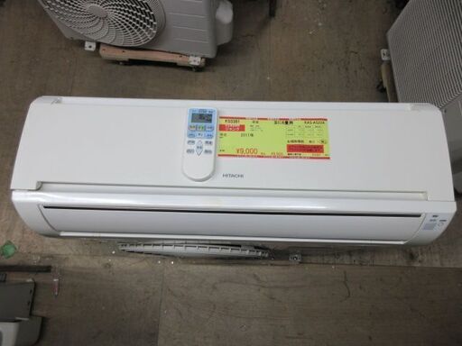 K03381　日立　 中古エアコン　主に6畳用　冷房能力2.2KW ／ 暖房能力　2.2KW