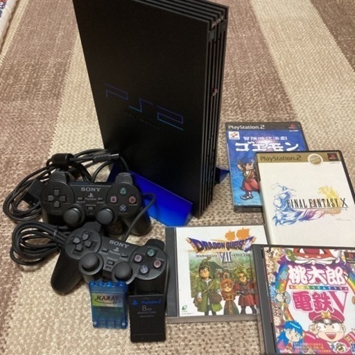 SONY プレイステーション2本体とソフト3本とメモリーカード２枚セット