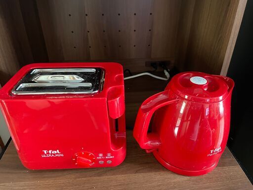 使用期間1年未満】ティファール 電気ケトル・ポップアップトースター