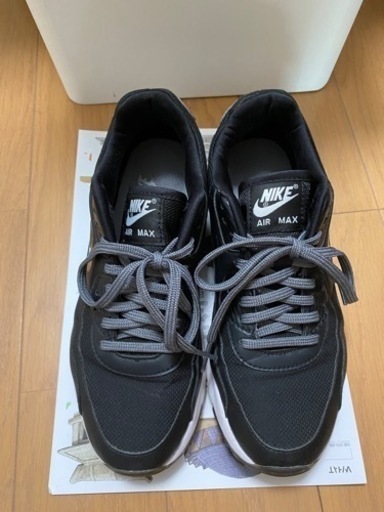 美品 人気 ナイキ エアーマックス NIKE AIR maxブラックスニーカー 24cm