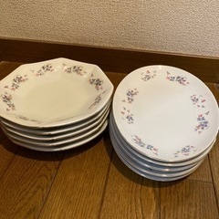 【無料】ニッセイチャイナ　お皿5枚×2セット