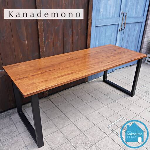 KANADEMONO(かなでもの)の人気シリーズTHE TABLE ラバーウッドT × Black Steelです。ダイニングテーブルとしてはもちろん、ミーティングテーブルなどワークスペースにも♪CG208