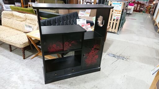 価格見直しました！和家具｜黒塗｜茶箪笥｜飾り棚