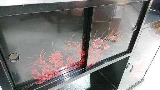 価格見直しました！和家具｜黒塗｜茶箪笥｜飾り棚 価格見直しました！和家具｜黒塗｜茶箪笥｜飾り棚