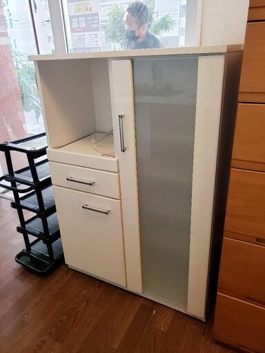 【ニトリ】キッチンボード 食器棚 幅80cm×高さ115.5cm [クリーニング済・配送可] 管理番号81807