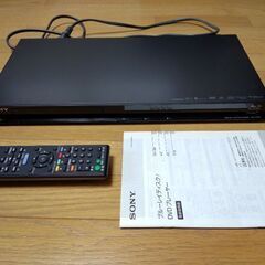 SONY製　BD/DVDプレーヤー（BDP-S370）取説付き