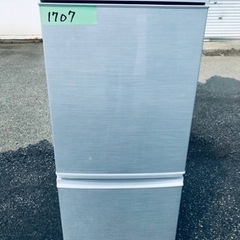 ✨2018年製✨1707番 SHARP✨ノンフロン冷凍冷蔵庫✨SJ-D14C-S‼️