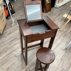 ドレッサー ミニドレッサー 椅子付き 作業机 デスク 木製