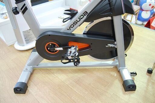 フィットネス、トレーニング YOSUDA スピンバイク シルバー系 自転車 