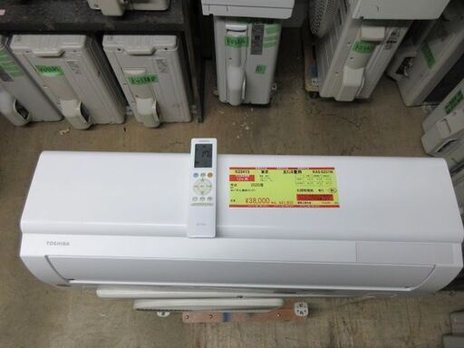 K03415　東芝　 中古エアコン　主に6畳用　冷房能力　2.2KW ／ 暖房能力　2.2KW