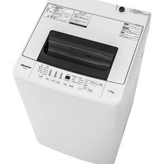 ハイセンス 4.5kg　全自動洗濯機　HW−T45C　2020年...