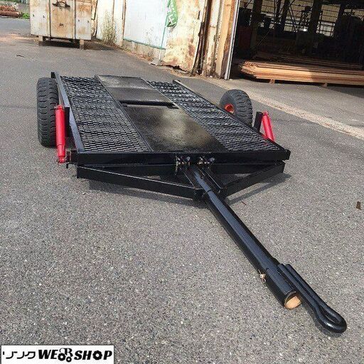 コンバイントレーラー 油圧シーソ― 荷台 2450×1400mm シングルタイヤ 6.00-9 10PR コンバインカー トラクター 中古品
