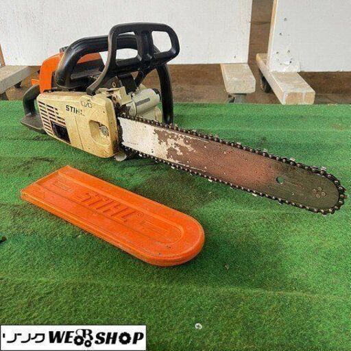 スチール チェーンソー 020 刃長さ 約380mm 混合 25:1 50:1 リコイル STIHL 木材 切断 林業 切断機 伐採 裁断 中古品