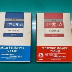 夏休み　歴史　宿題　日本史年表　世界史年表　2冊/500円