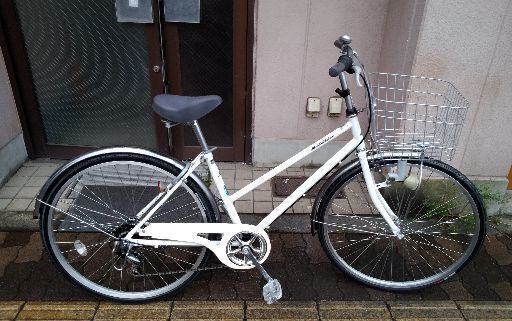 品質保証 AFFICHE[アフィッシュ]26吋 シティーサイクル 外装6段/ホワイト 自転車本体