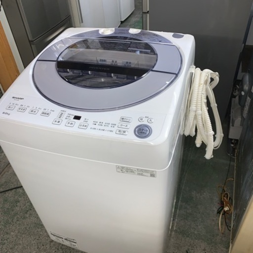美品　SHARP 8キロ　全自動洗濯機　2021年製　使用期間わずか