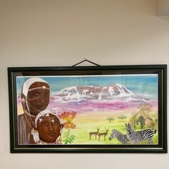 アフリカを描いた水彩画🎨