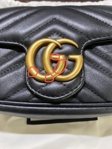 GUCCI マーモント　キルティングレザー スーパーミニバッグ