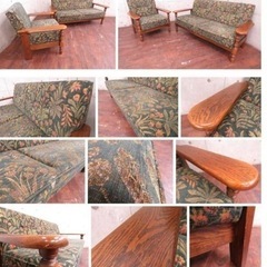 ⑤1032番 定価20万円‼️三越家具■最高級■Brugge■ナラ材■クラシックスタイル◾️ソファ