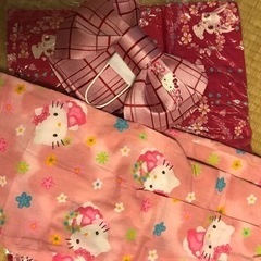 女児用浴衣（2点）と帯のセット