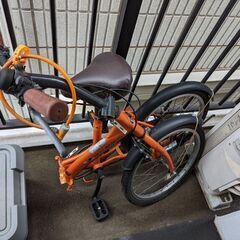 【ネット決済】折りたたみ自転車 オレンジ
