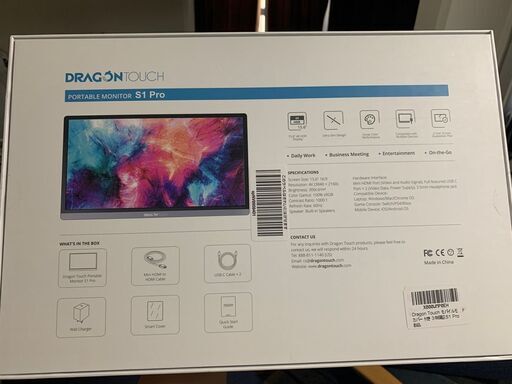 Dragon Touch モバイルモニター 4K 15.6インチIPS液晶 中古】4K