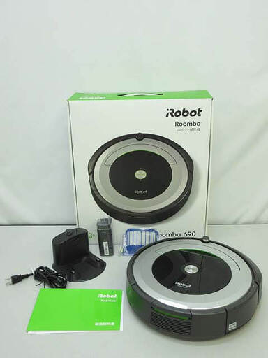 ss3828　iRobot　ルンバ　ロボット　掃除機　690シリーズ　アイロボット　Roomba　自動　家庭用　アプリ対応　クリーナー　スケジュール機能　時短　黒×シルバー