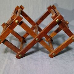 折りたたみ式　ワインラック　木製　2本用	  272050001...