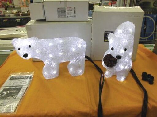 大幅値下げ！JEFCOM/ジェフコム LEDルミネーション LEDジョイントモチーフ リス・シロクマ イルミネーション 札幌 西岡店